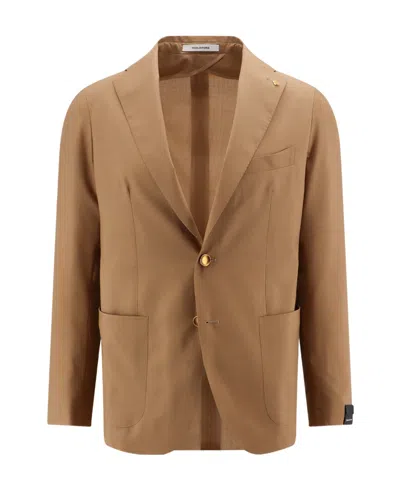 TAGLIATORE TAGLIATORE V-NECK SINGLE-BREASTED BLAZER