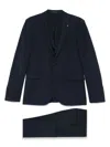 TAGLIATORE BROOCH-DETAIL SUIT