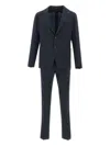 Tagliatore Wool Single-breasted Tuxedo Suit In Black