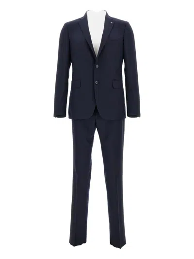 Tagliatore Single-breasted Suit In Blue