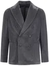 Tagliatore Casual Jacket With Back Vent And Front Pockets In Grau