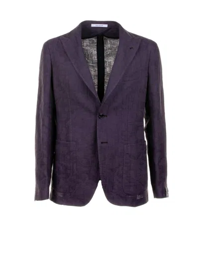 Tagliatore Brown Clothing Jackets In Purple