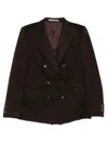 Tagliatore Parisian Style Blazer Pockets In Brown