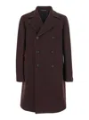 Tagliatore Brown Double Breasted Coat In Brown