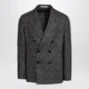 TAGLIATORE BROWN DOUBLE-BREASTED JACKET IN WOOL BLEND
