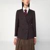 Tagliatore Wool-blend Double-breasted Blazer In Brown