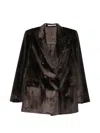Tagliatore Corduroy Double-breasted Suit In Brown