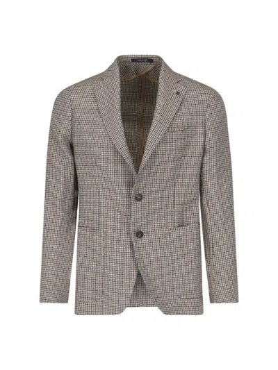 TAGLIATORE BROWN HOUNDSTOOTH BLAZER