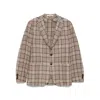 Tagliatore Checked Blazer In Brown
