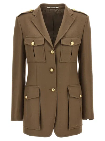 TAGLIATORE BROWN SINGLE-BREASTED JACKET