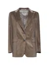Tagliatore Brown Stretch Corduroy Bertha Single-breasted Blazer In Brown