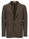 Tagliatore Wool Blazer In Super 100's In Brown