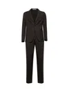 Tagliatore Brown Virgin Wool Montecarlo Single-breasted Suit In Black