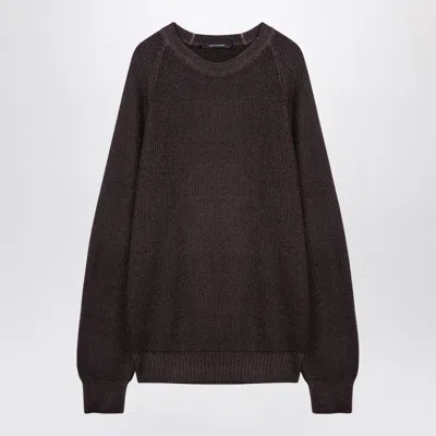 Tagliatore Brown Virgin Wool Pullover