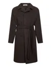Tagliatore Long-sleeved Coat In Brown