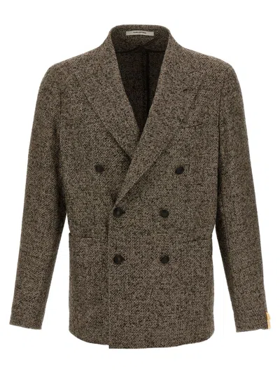 TAGLIATORE BROWN WOOL BLAZER