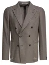 Tagliatore Double-breasted Wool And Silk Jacket