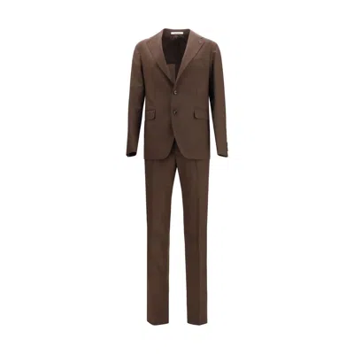 Tagliatore Brown Wool Oves Aries Two-piece Suit