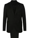 Tagliatore Single-breasted Suit In Black  