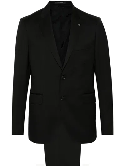 Tagliatore Single-breasted Suit In Black