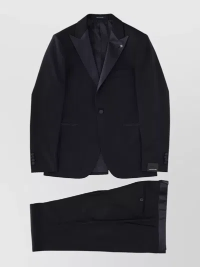 Tagliatore Bruce Ceremony Suit Notch Lapel Tuxedo In Black