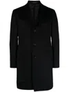 Tagliatore Bruce Felted Wool Coat In Black