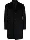 Tagliatore Bruce Felted Wool Coat In Black