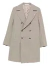 Tagliatore Double-breasted Wool Coat In Gray
