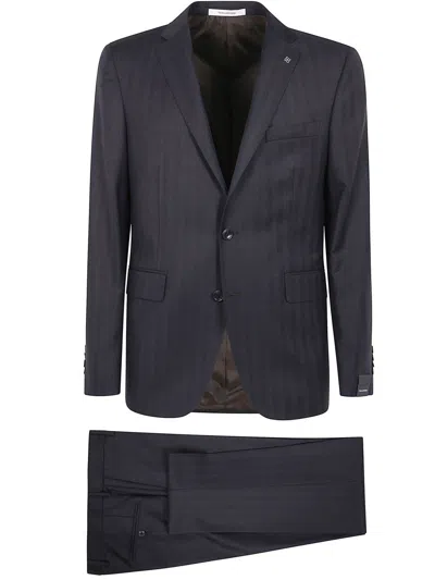 Tagliatore Wool Suit In Black