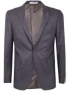 Tagliatore Two-button Wool Blazer In Purple
