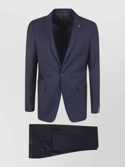 Tagliatore Bruce Mens Suit Notch Lapel Design In Blue