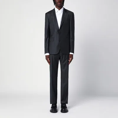 TAGLIATORE BRUCE SINGLE-BREASTED GREY PINSTRIPE SUIT