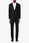 Tagliatore Black Virgin Wool Bruce Single-breasted Suit In Black