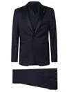 Tagliatore Three-piece Tailored Suit In Rich Blue Virgin Wool In Blue