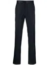 Tagliatore Blue Bruce Straight-leg Trousers In Blue