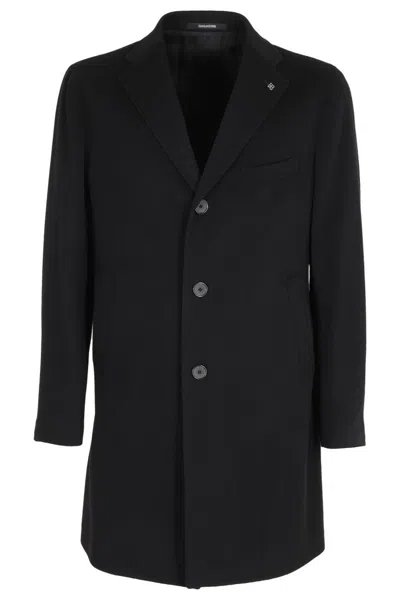 TAGLIATORE BRUCE UNLINED MEDIUM BLACK COAT