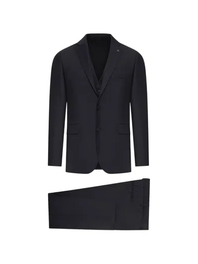 Tagliatore Bruce Wool Suit In Black