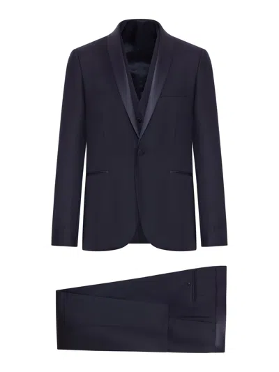 Tagliatore Bruce Wool Tuxedo In Blue
