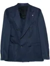 Tagliatore Brushed Blazer In Blue