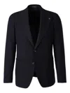 Tagliatore Button Classic Cut Blazer In Black