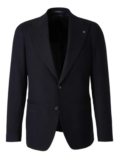 Tagliatore Button Classic Cut Blazer In Black