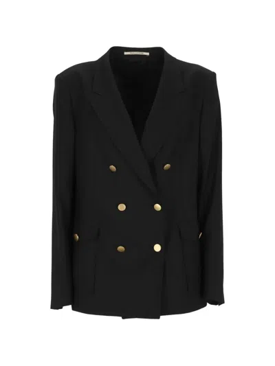 Tagliatore Button Double-breasted Jacket In Black