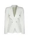 Tagliatore Button Double-breasted Blazer In White