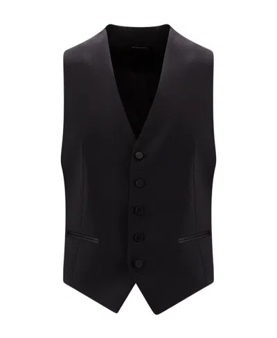TAGLIATORE TAGLIATORE V-NECK SINGLE-BREASTED WAISTCOAT