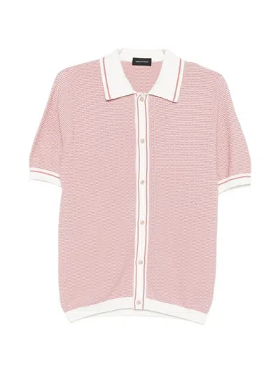 Tagliatore Button-down Short-sleeve Shirt In Pink