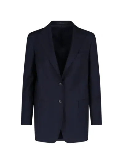 Tagliatore Button-fastening Blazer In Blue
