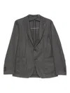 Tagliatore Button-fastening Blazer In Gray