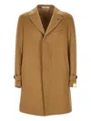 Tagliatore Button-fastening Coat In Brown