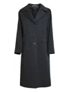 Tagliatore Button-fastening Coat In Gray