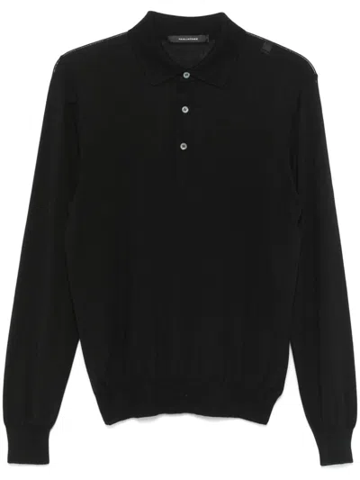TAGLIATORE BUTTON-FASTENING POLO SHIRT